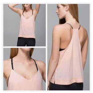 lululemon athletica Light Pink Wake and flow Cami tank top  size 10 GUC
